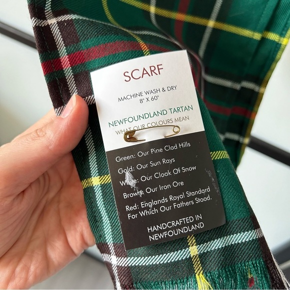 NWT Handcrafted in Newfoundland Tartan Plaid Scarf Unisex St.Patricks Day - Picture 6 of 6